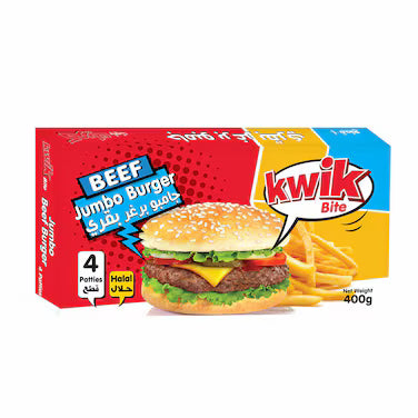 Kwik Bite Jumbo Beef Burger 400GR