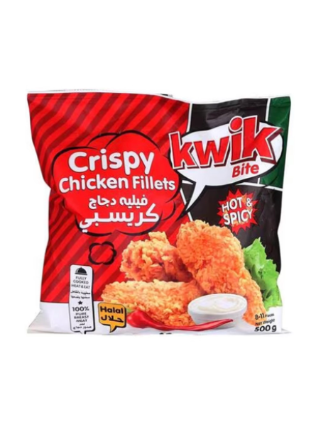 Kwik Crispy Chicken Fillet Hot & Spicy 500g