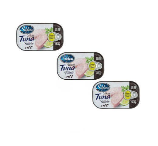 Siblou Tuna White Fillets Lemon&Pepper 120g