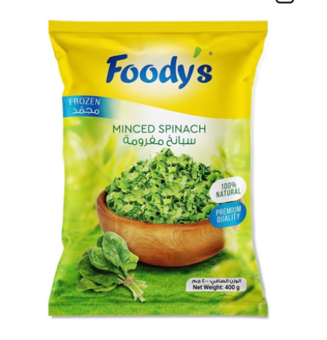 Foody'S Frozen Minced Spinach 400g