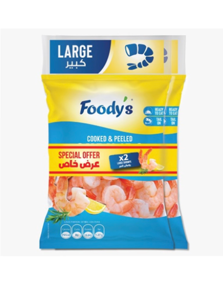 Foody'S Frozen Cooked Shrimp Jumbo 400g