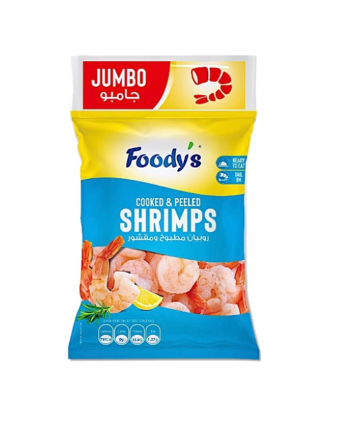Foody'S Frozen Cooked Shrimp Jumbo 400g