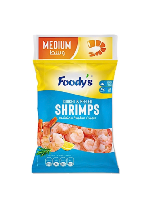 Foody'S Frozen Cooked Shrimp Medium 400g